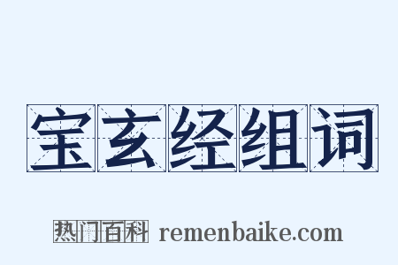 宝玄经组词是什么意思的图片